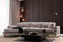 Atelier Del Sofa Sofá Esquinero Frido Left (Chl+3R) Gris Claro 304 cm x 190 cm Comodidad y Estilo Industrial